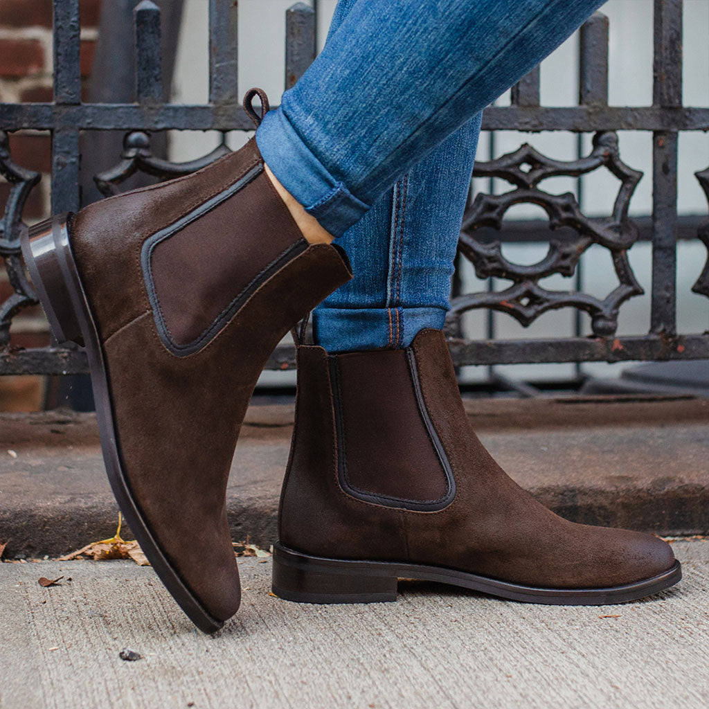 Thursday Boots Duchess Dark Brown Suede - Click Image to Close