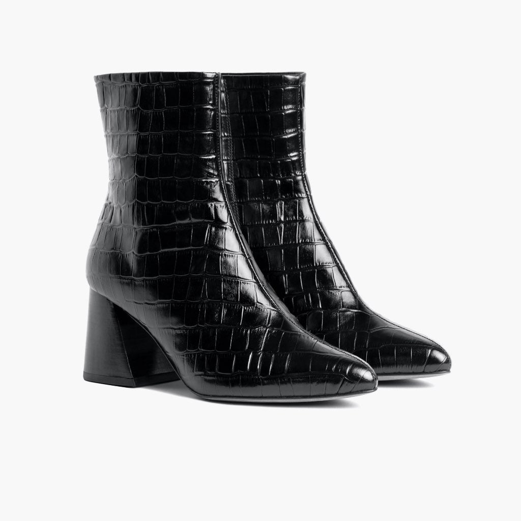 Thursday Boots Heartbreaker Black Croco - Click Image to Close