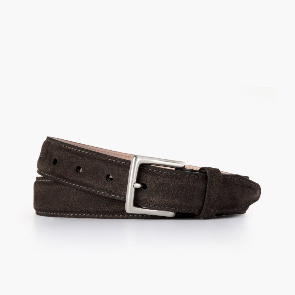 Thursday Women's Classic Leather Belt Dark Olive Suede - Click Image to Close