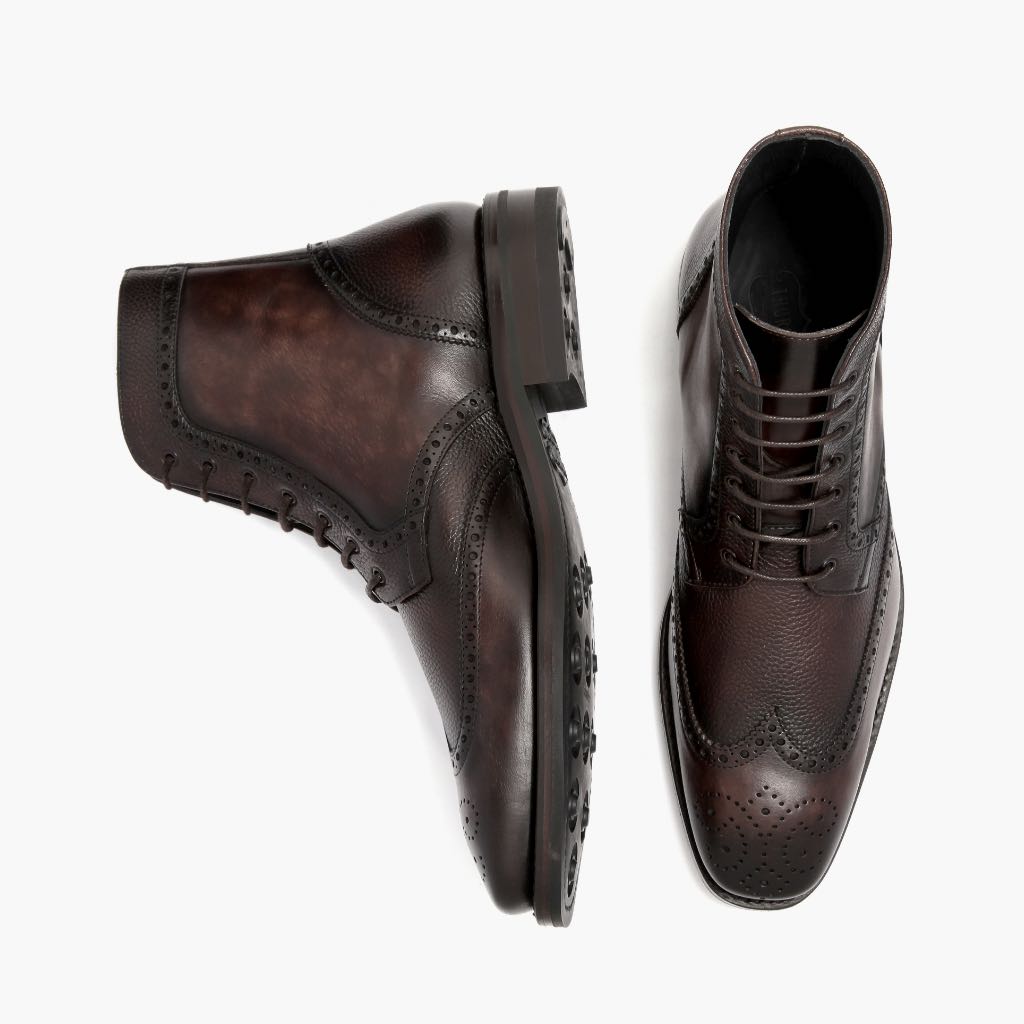 Thursday Boots Wingtip Dark Oak - Click Image to Close