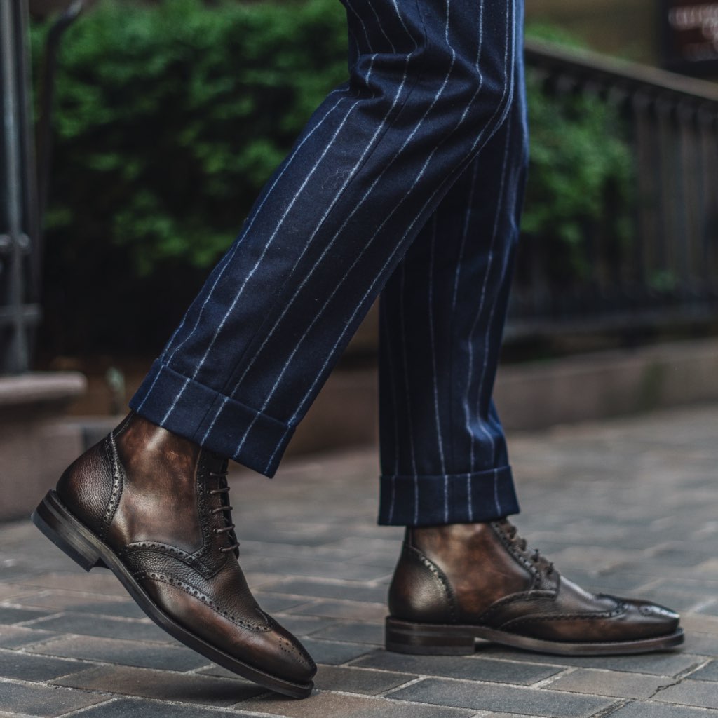 Thursday Boots Wingtip Dark Oak - Click Image to Close