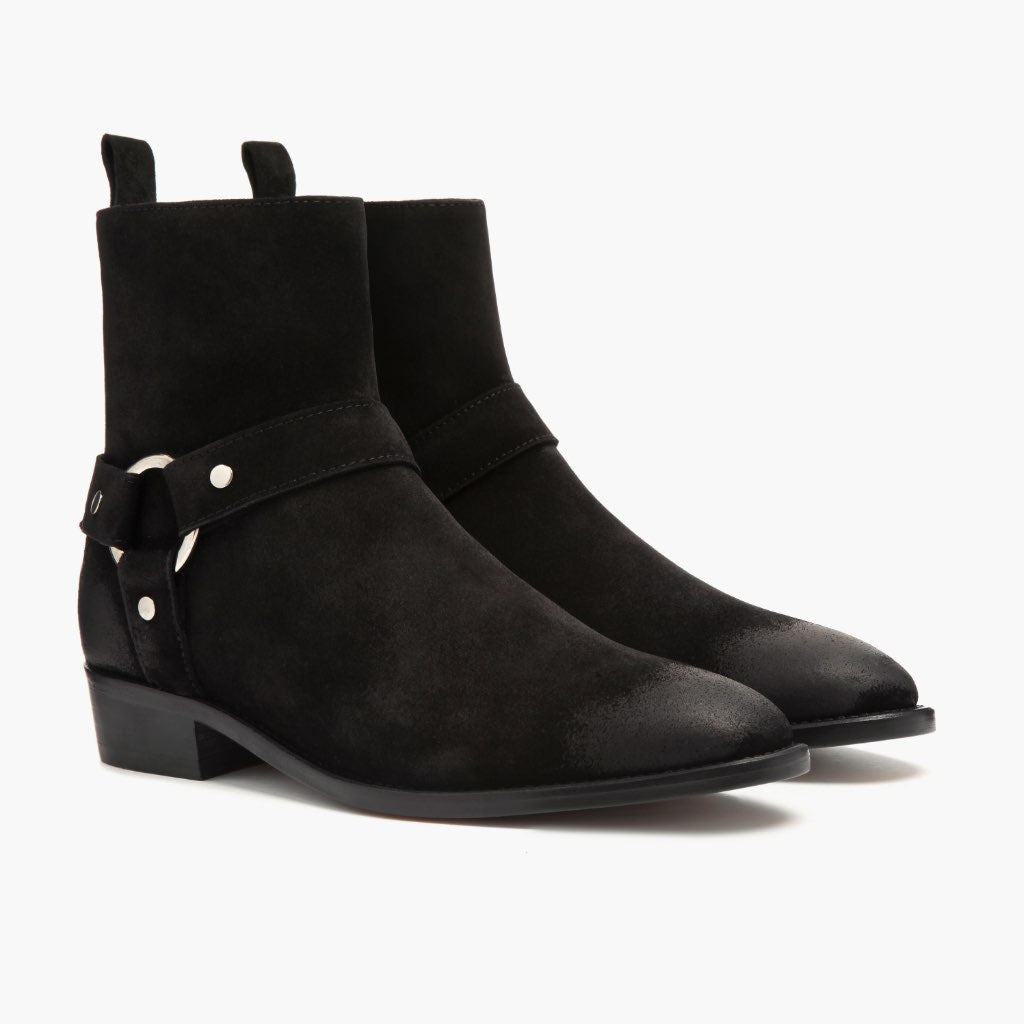 Thursday Boots Harness Black Suede