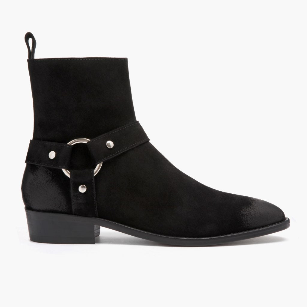Thursday Boots Harness Black Suede