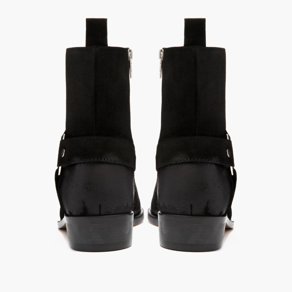 Thursday Boots Harness Black Suede