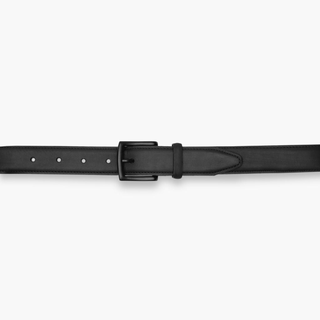 Thursday Women's Classic Leather Belt Black Matte - Click Image to Close