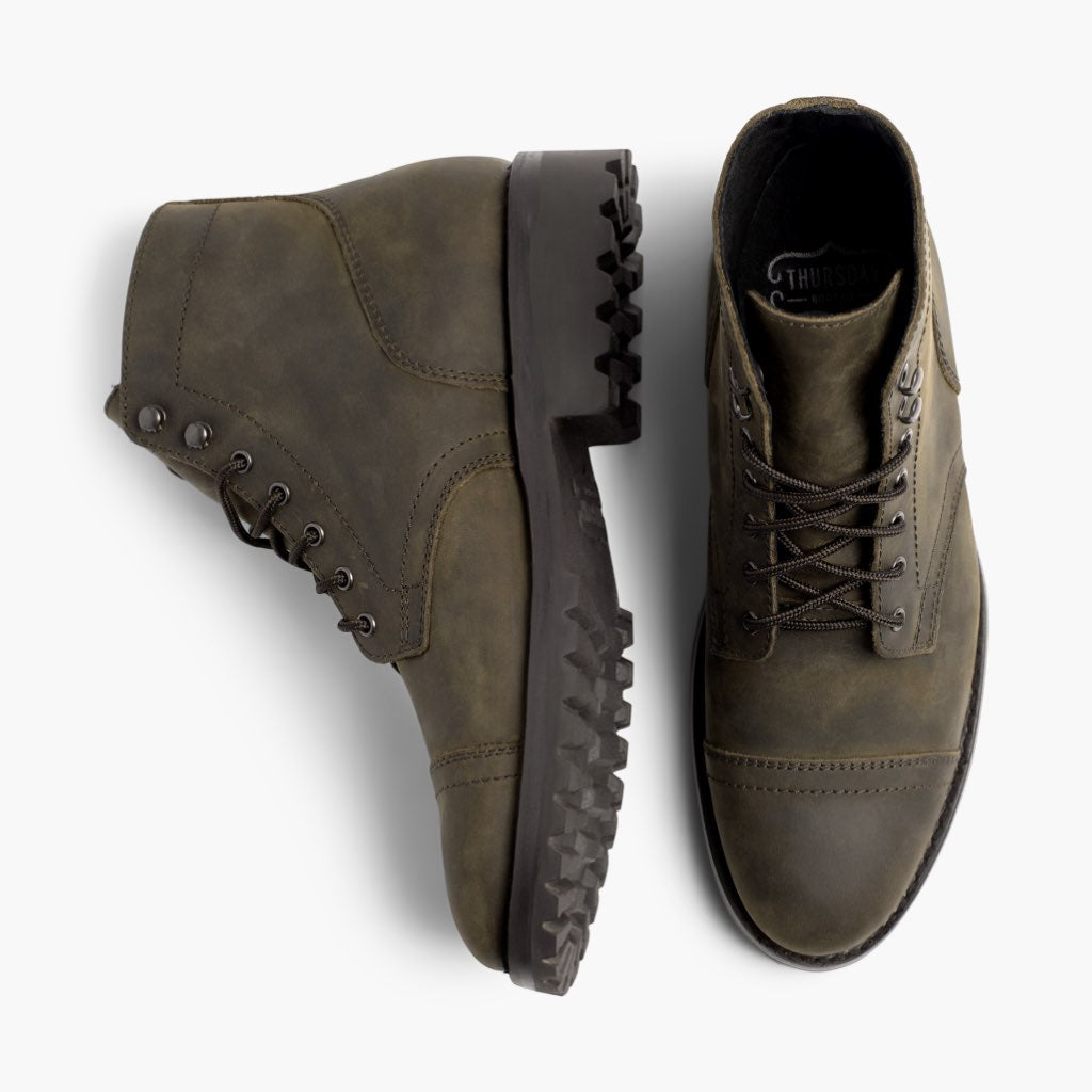 Thursday Boots Captain Dark Olive Matte - Click Image to Close