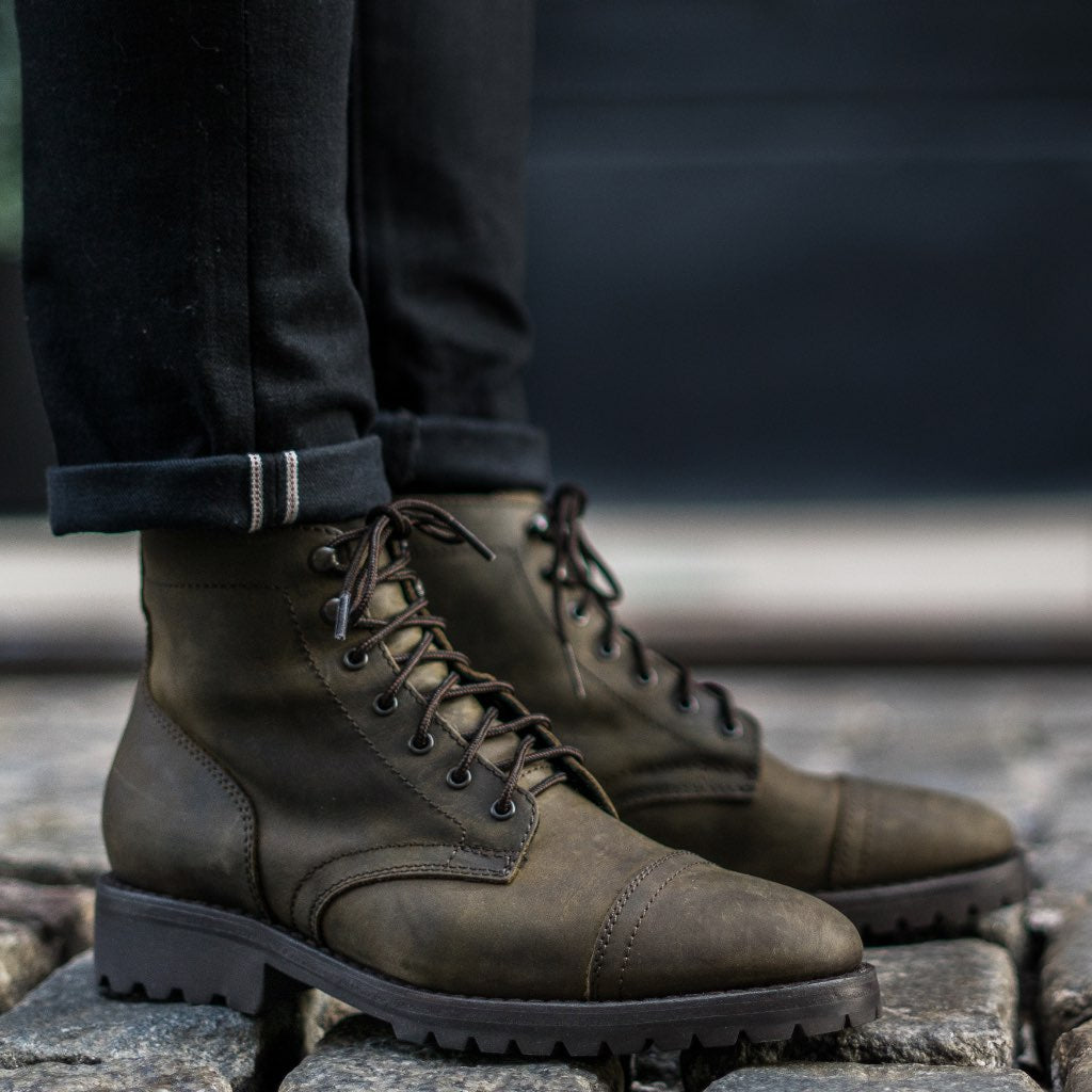 Thursday Boots Captain Dark Olive Matte - Click Image to Close