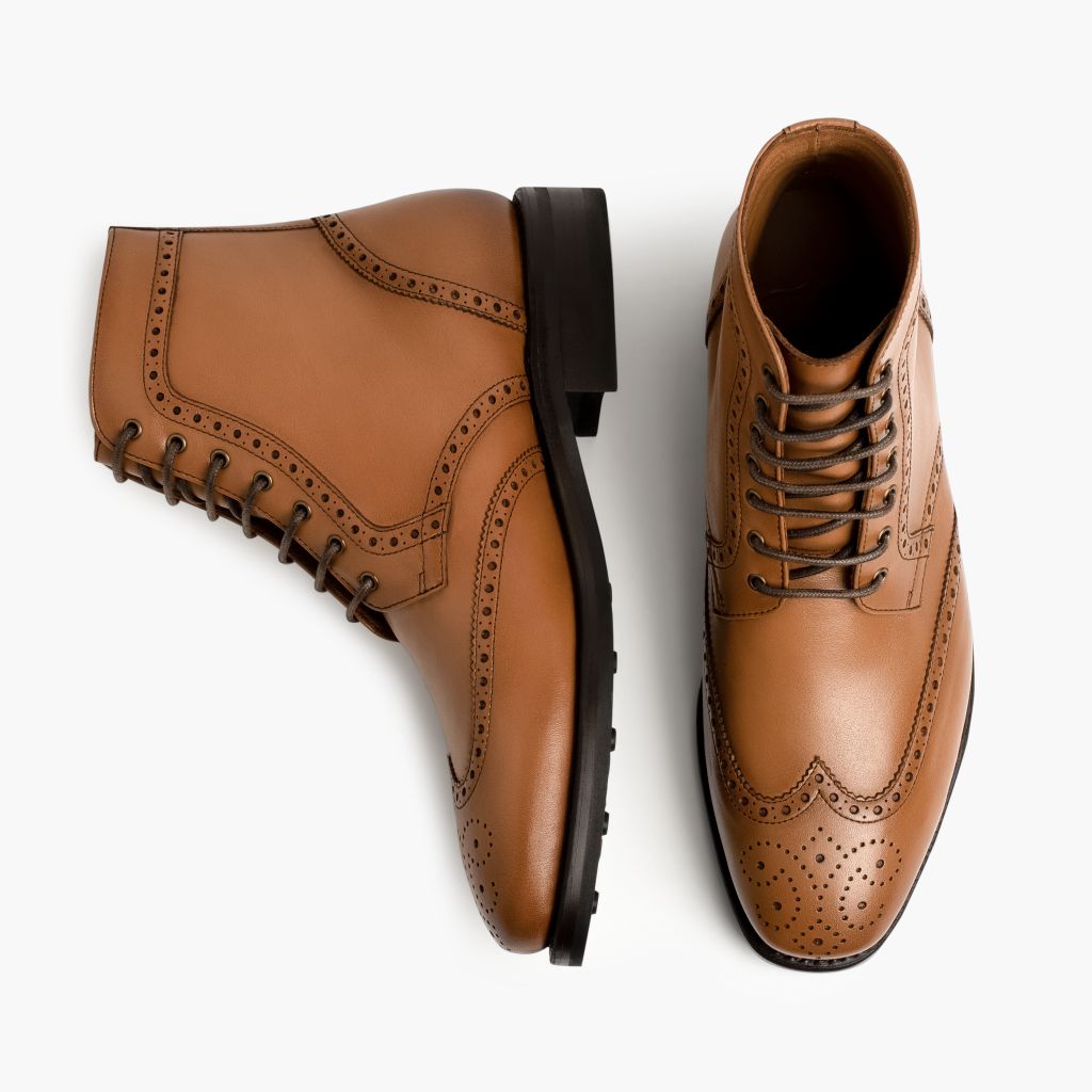 Thursday Boots Wingtip British Tan - Click Image to Close