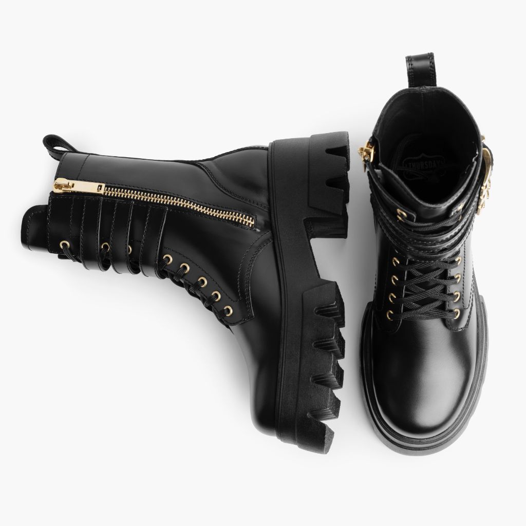 Thursday Boots Dynasty Black & Gold - Click Image to Close