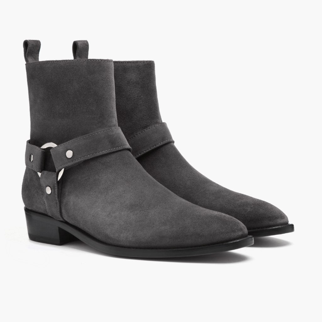 Thursday Boots Harness Grey Suede