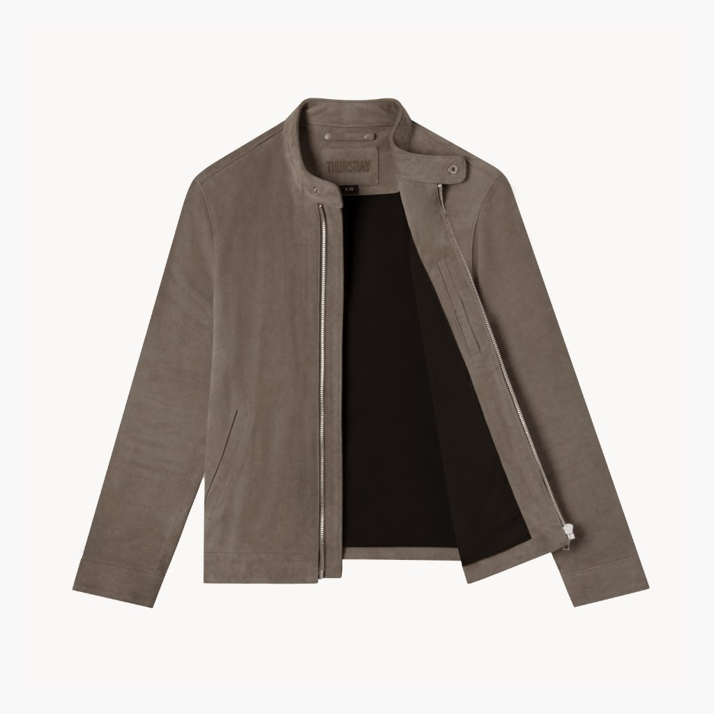 Thursday Racer Jacket Taupe - Click Image to Close