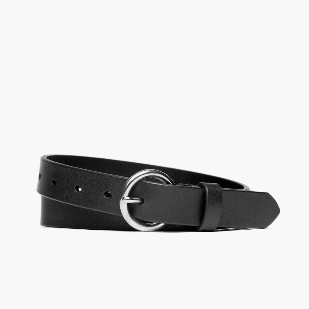 Thursday Women's Circle Leather Belt Black