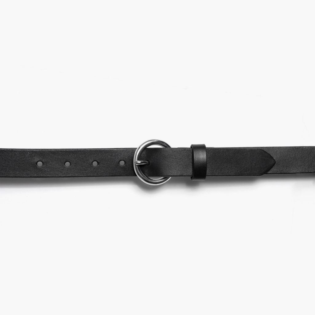 Thursday Women's Circle Leather Belt Black