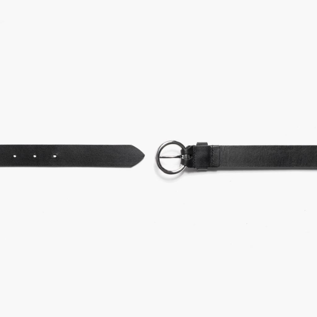 Thursday Women's Circle Leather Belt Black - Click Image to Close