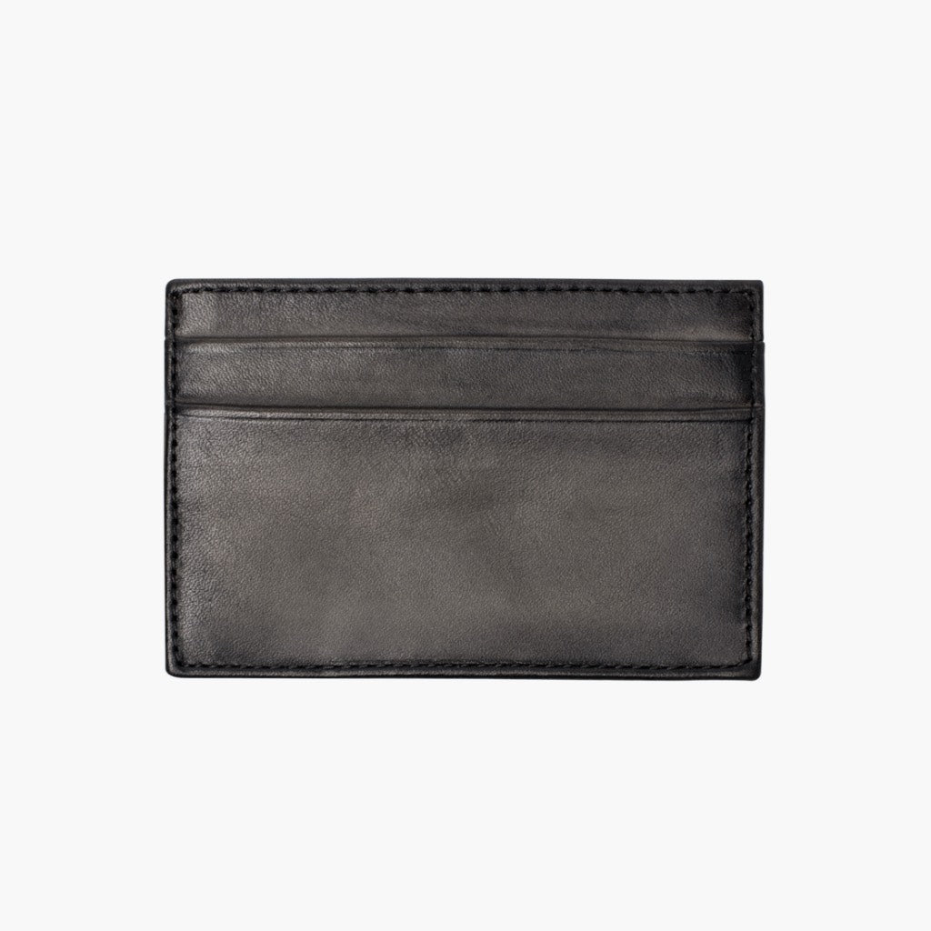 Thursday Leather Card Holder Distressed Grey