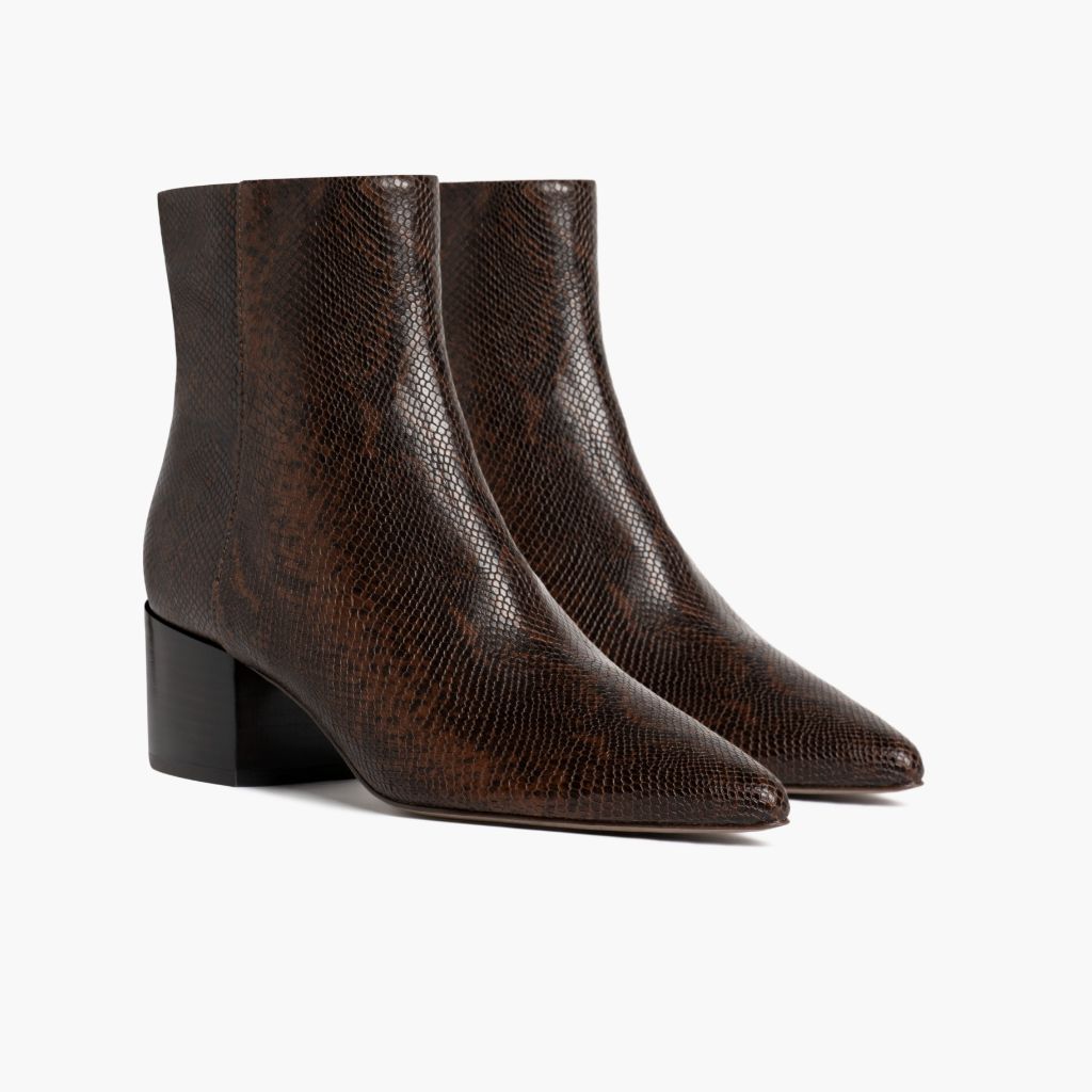 Thursday Boots Luna Chocolate Snake Print - Click Image to Close