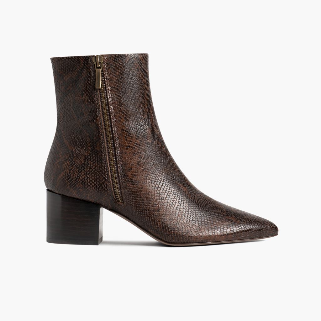 Thursday Boots Luna Chocolate Snake Print - Click Image to Close