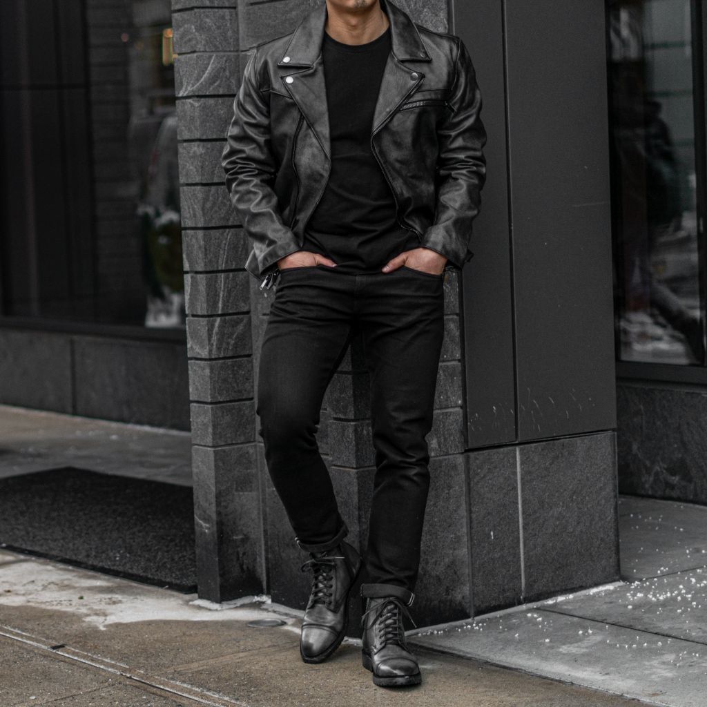 Thursday Motorcycle Jacket Distressed Black