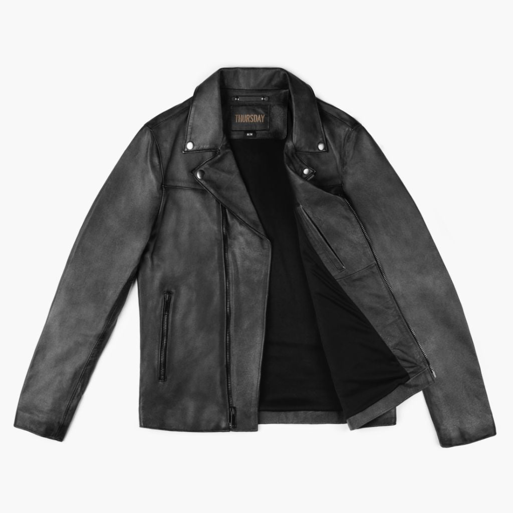 Thursday Motorcycle Jacket Distressed Black