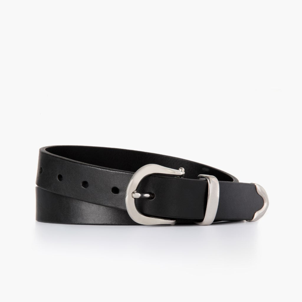 Thursday Women's Western Leather Belt Black - Click Image to Close