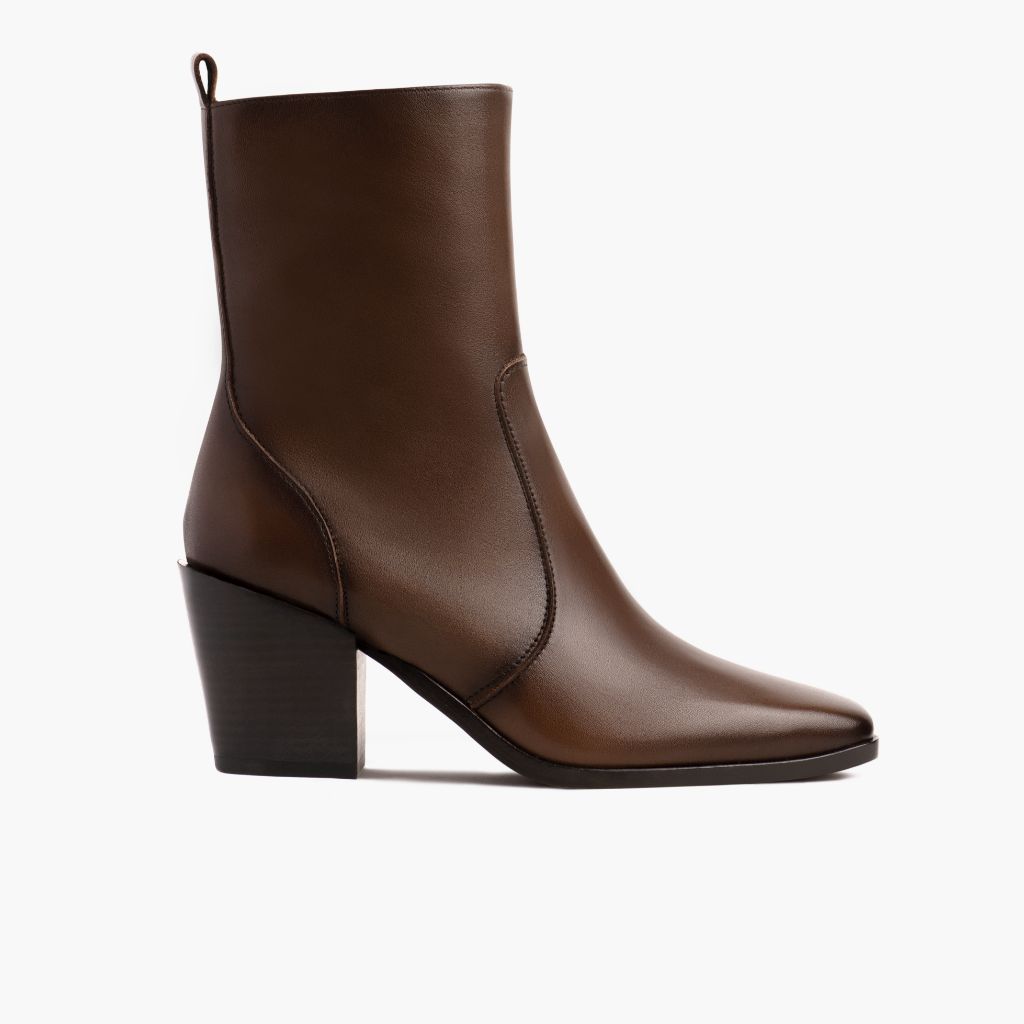 Thursday Boots Soho Zip Chocolate - Click Image to Close