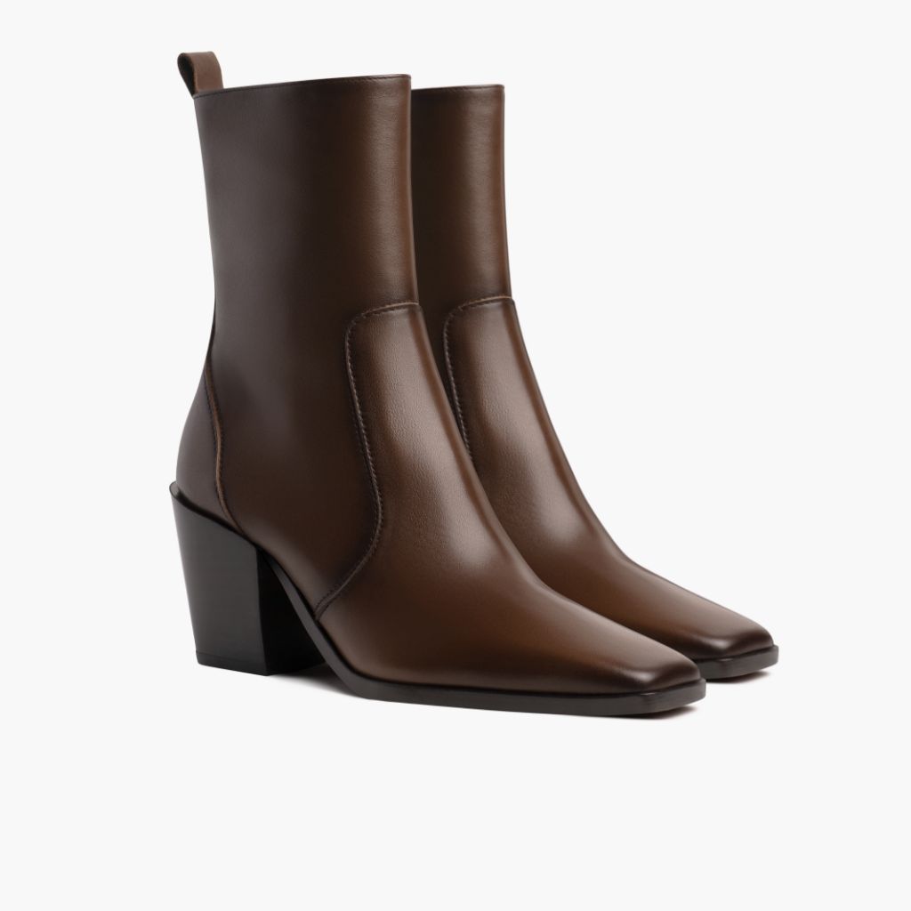 Thursday Boots Soho Zip Chocolate - Click Image to Close