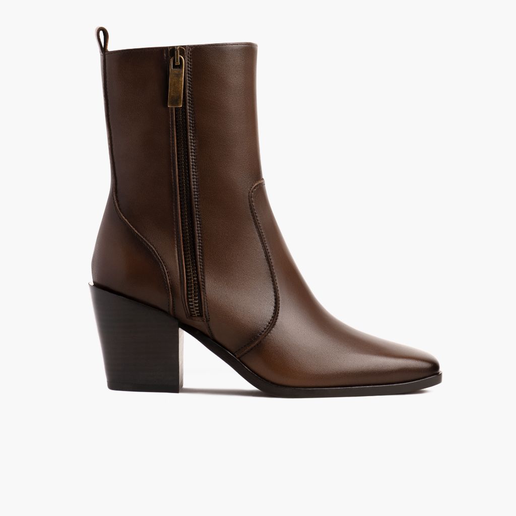 Thursday Boots Soho Zip Chocolate - Click Image to Close