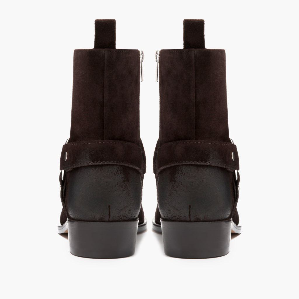 Thursday Boots Harness Dark Brown Suede